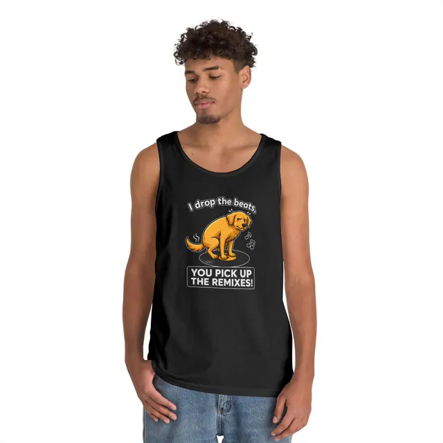 Drop the Beats – Tank Top worn on a model