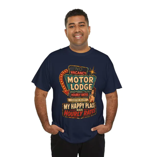 Hourly Happiness – Men's/Unisex T-Shirt worn on a model