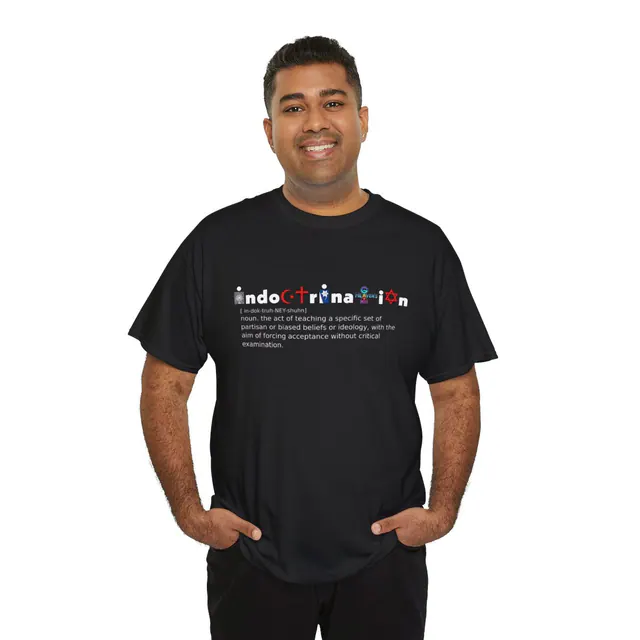 Indoctrination – Men's/Unisex T-Shirt worn on a model