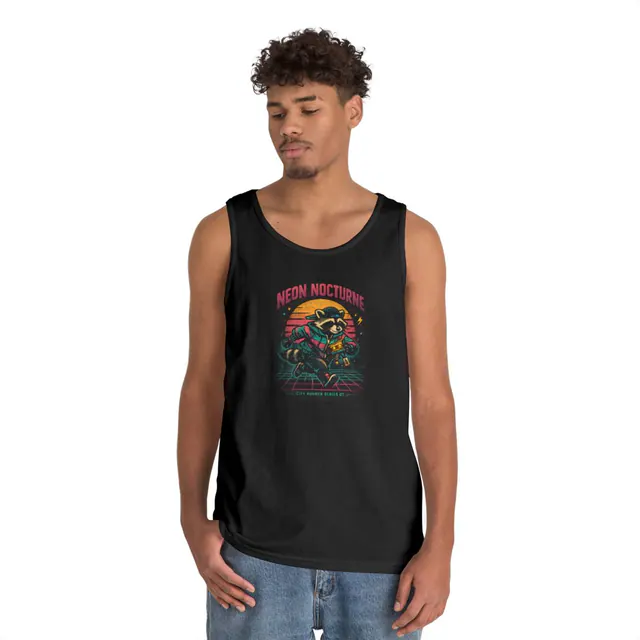 Neon Nocturne – Tank Top worn on a model