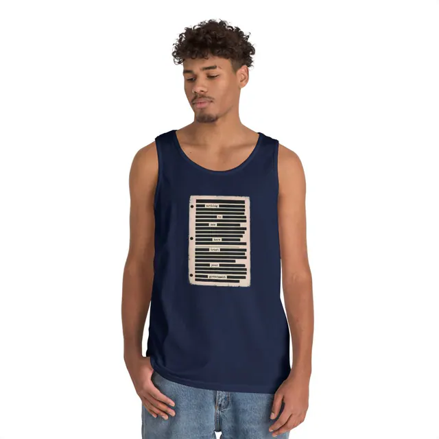 Redacted Files – Tank Top worn on a model