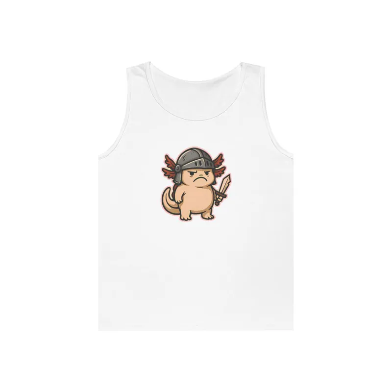 Grumpy Axolotl Knight – The Soggy Hero – Tank Top Tank Top