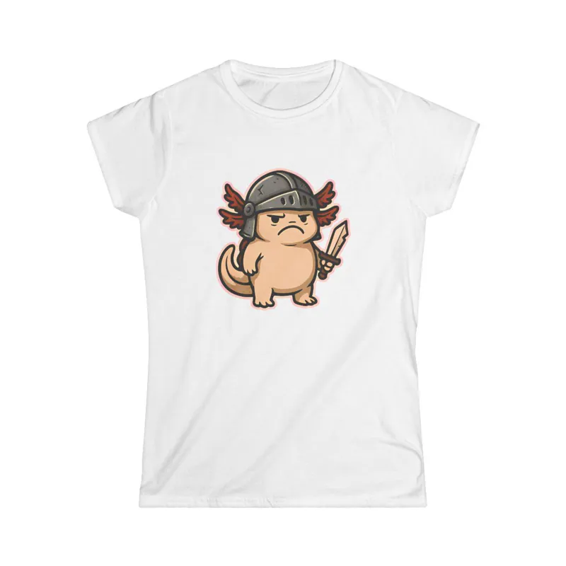 Grumpy Axolotl Knight – The Soggy Hero – Women’s T-Shirt Women’s T-Shirt