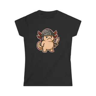 Grumpy Axolotl Knight – The Soggy Hero – Women’s T-Shirt Women’s T-Shirt